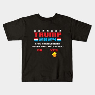 Miss Me Yet Trump 2024 Save America Again Insert Vote Gamer Kids T-Shirt